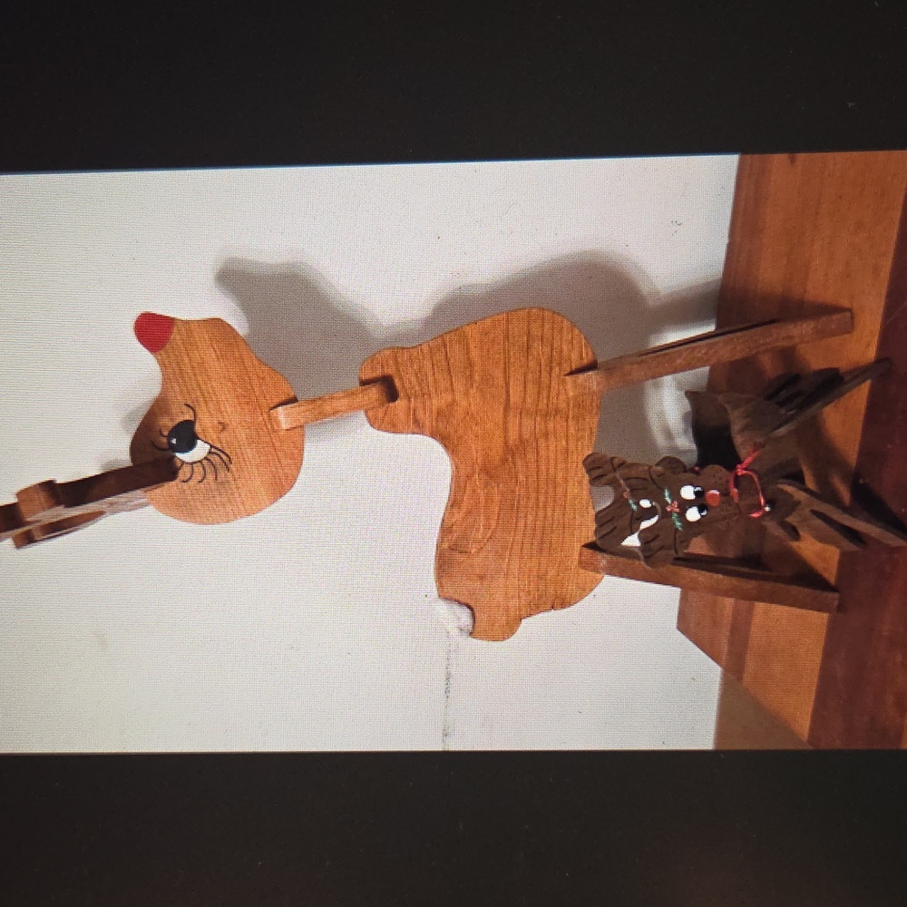 Vintage Wooden Reindeers - Christmas - Homemade (3)